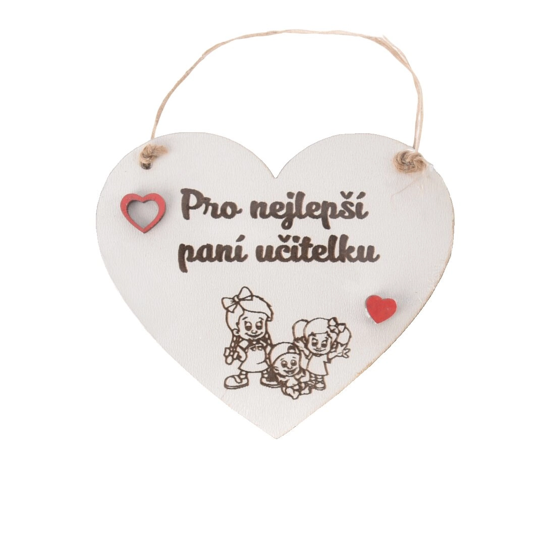 Levně Dřevěné srdce „Učitelka“