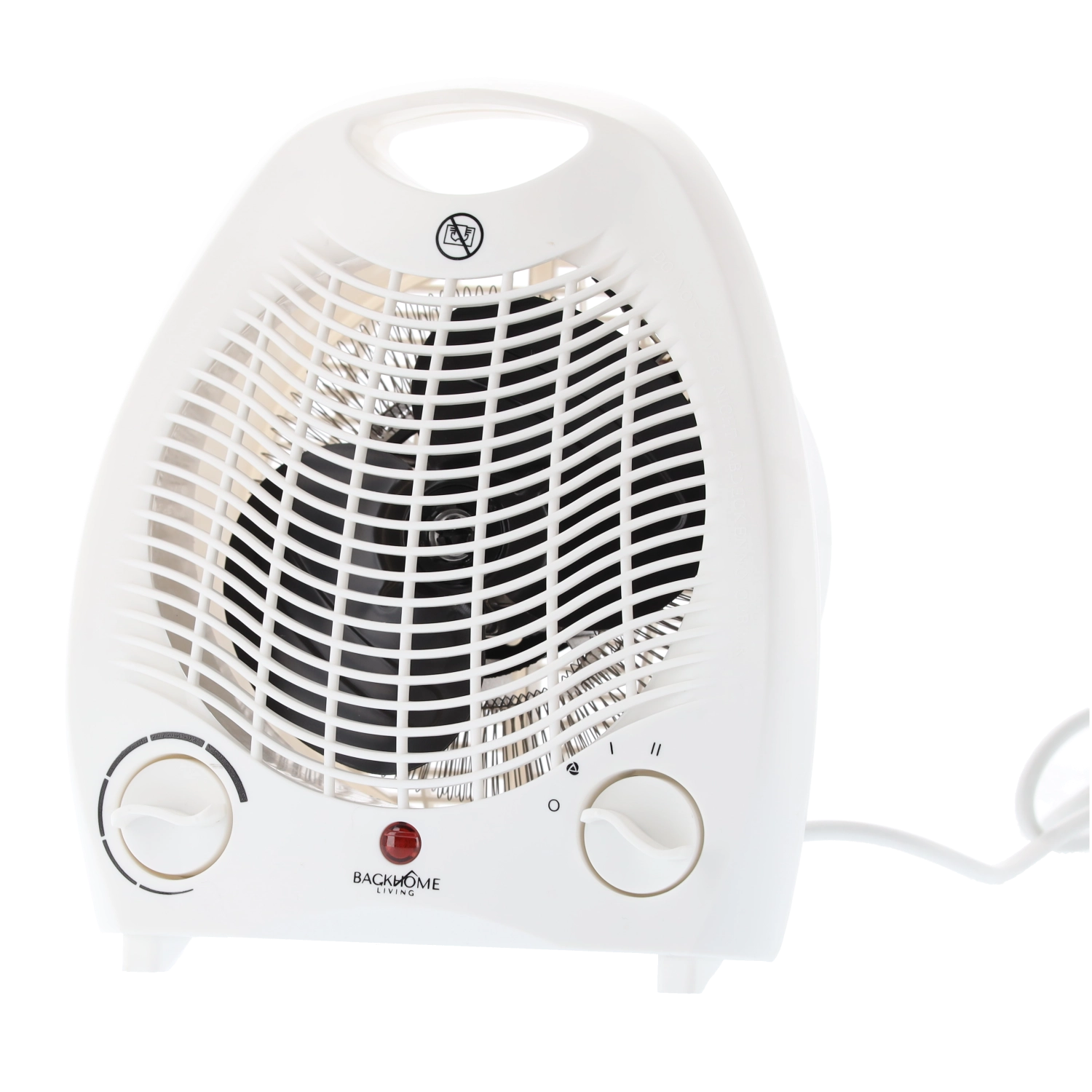 Levně Elektrický teplovzdušný ventilátor bílý 2000 W s bezpečnostním vypínačem