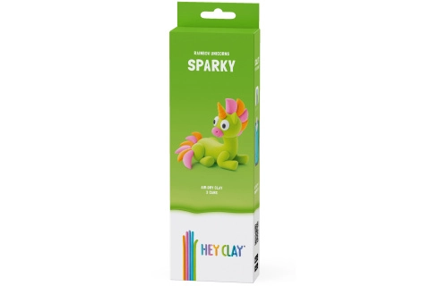 Levně Modelína jednorožec sparky 3pack hey clay