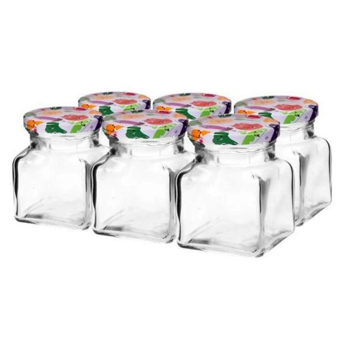 Levně Biowin sklenice + víčka barev. 54 6 x 120ml