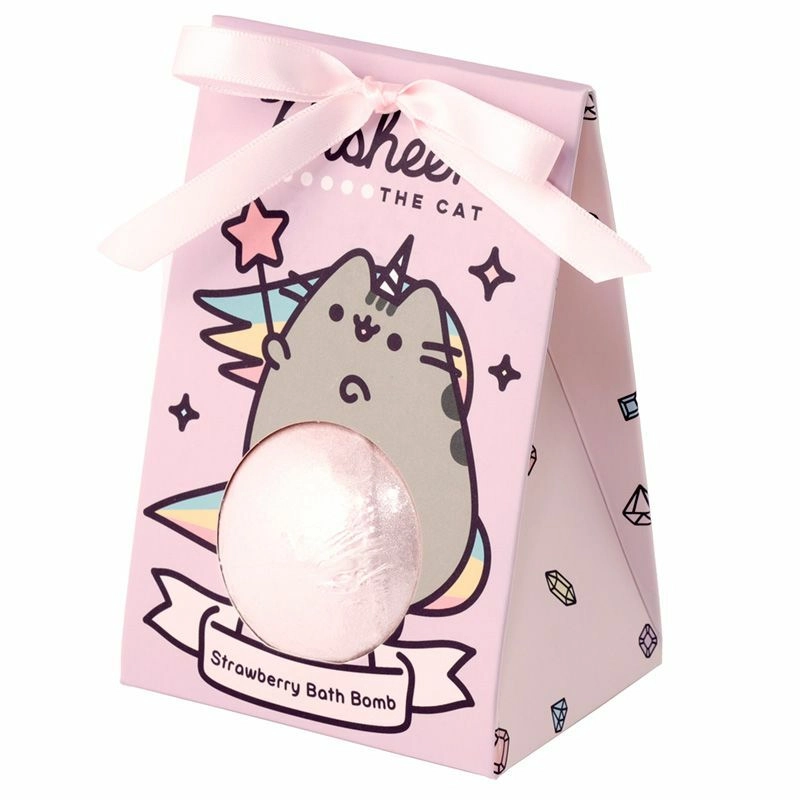 Levně Pusheen The Cat šumivé koule do koupele s vůní jahody, 6×55 g
