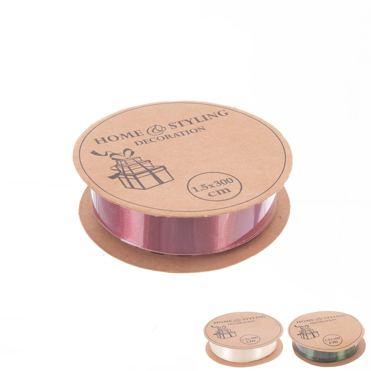 Levně Vánoční polyesterová stuha 15 mm / 3 m – 3 varianty (assorted)