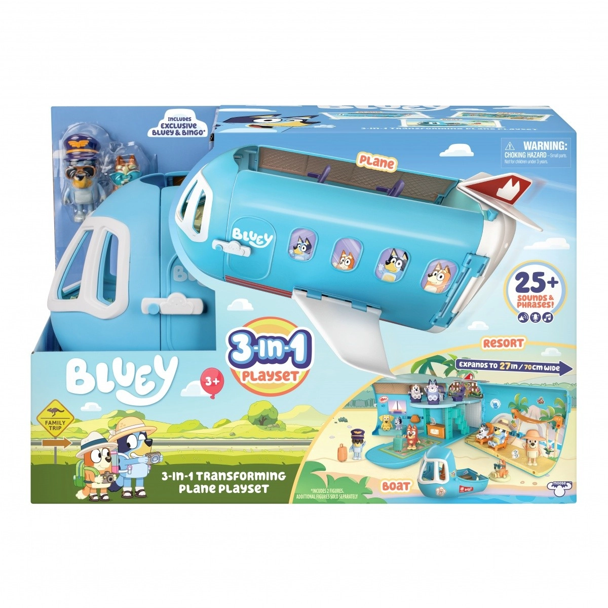 Levně Moose Tm Toys Bluey 3v1 Letadlo herní sada