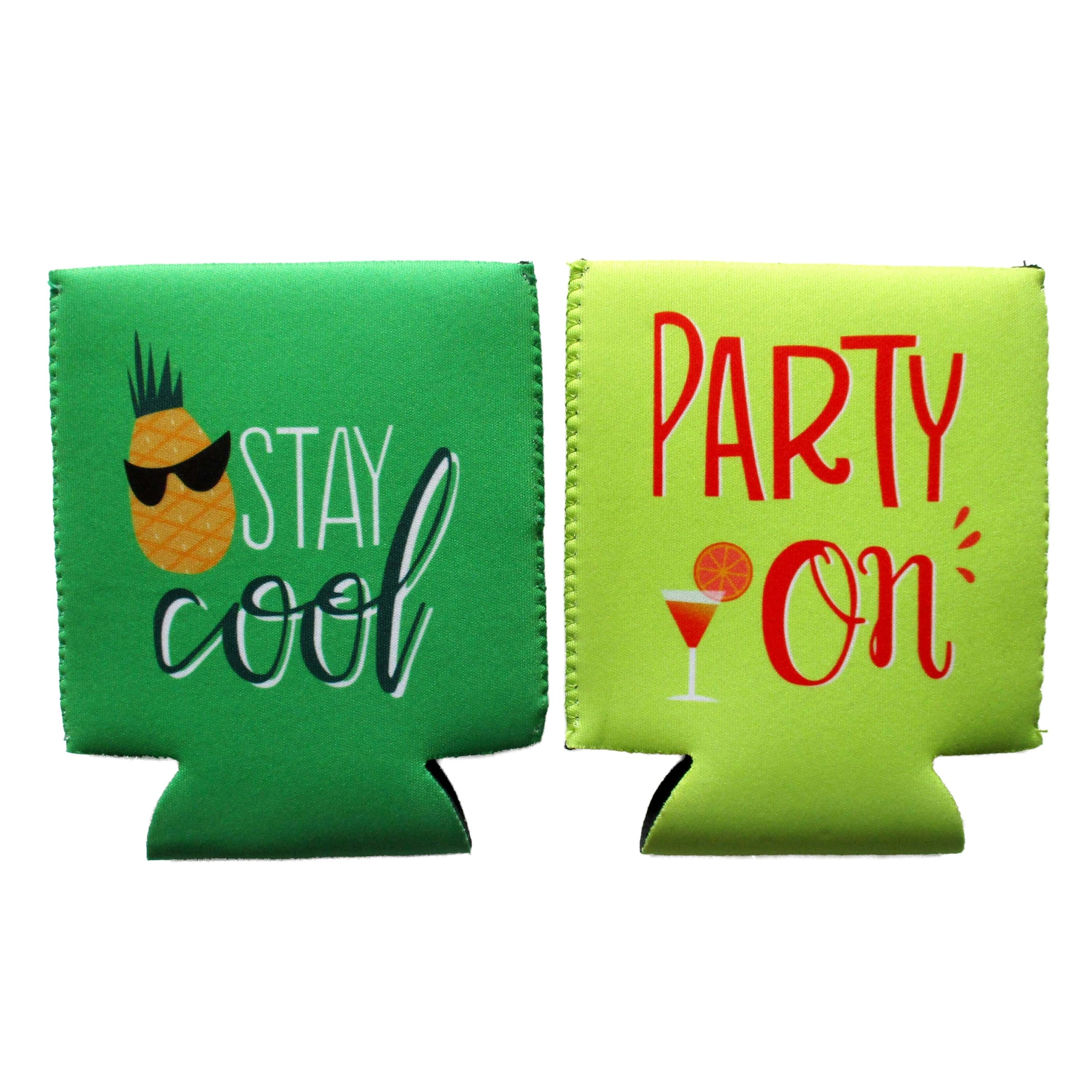 Levně Neoprenový obal na plechovku, 2 designy, 10,5 × 13,3 cm