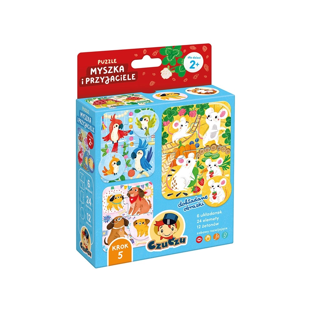 Levně Puzzle myška a přátelé – první hra a skládačka pro děti