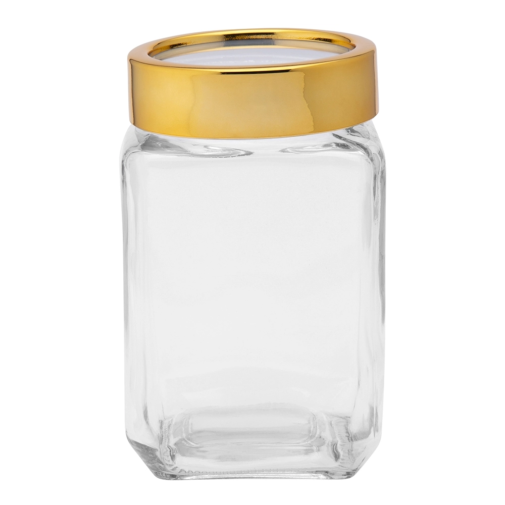 Levně Skleněná dóza ALTOM DESIGN 700 ml se zlatým víčkem