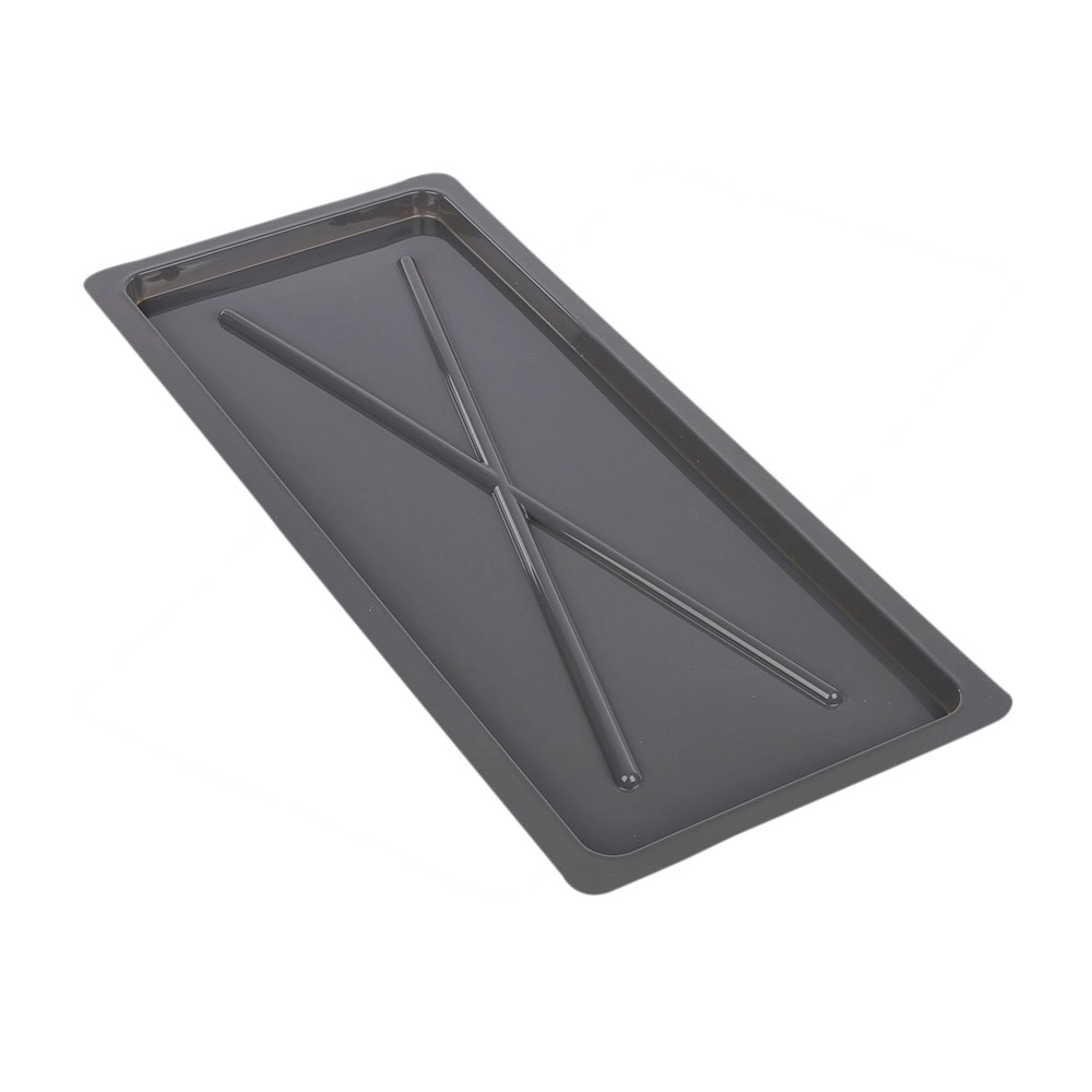 Levně Metpol stříbrná odkapávací miska 55 × 24 cm pro skříňový odkapávač 60 cm