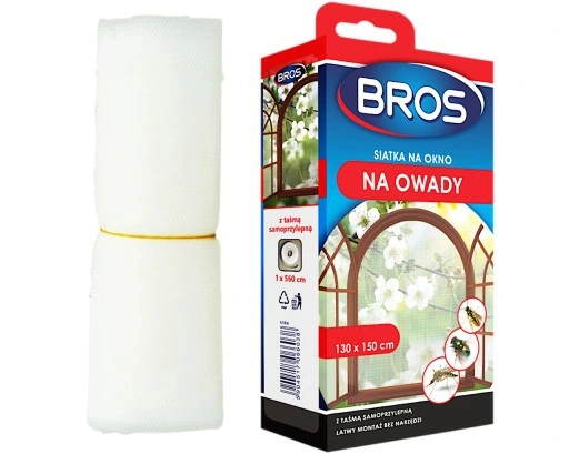 Levně Síť proti hmyzu BROS do oken 150 × 180 cm – Bílá
