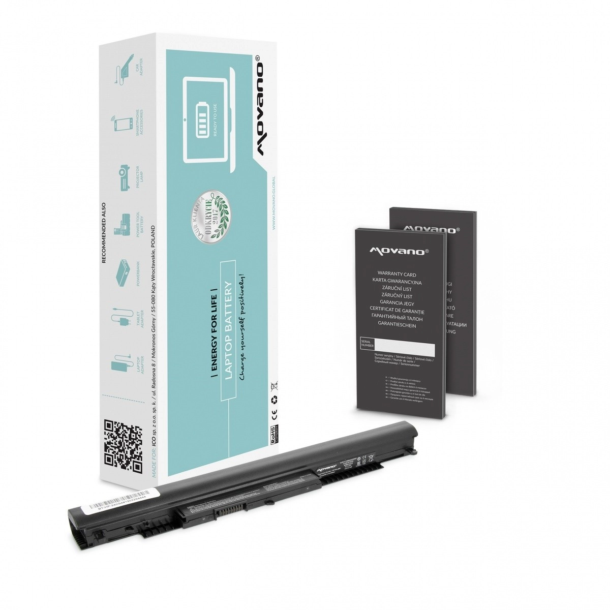 Levně Baterie Movano pro notebooky HP HS03/HS04 (2200 mAh, 33 Wh)