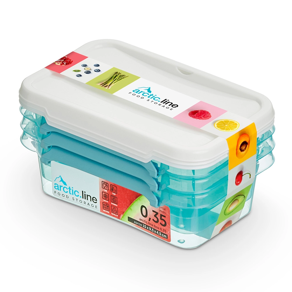 Levně Arcticline sada 3 obdélníkových dóz na potraviny 0,35 l