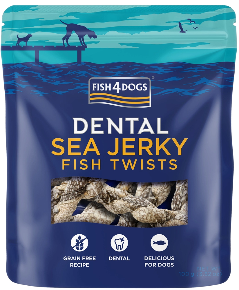 Levně FISH4DOGS DENTAL SEA mořská ryba závitky 100 g