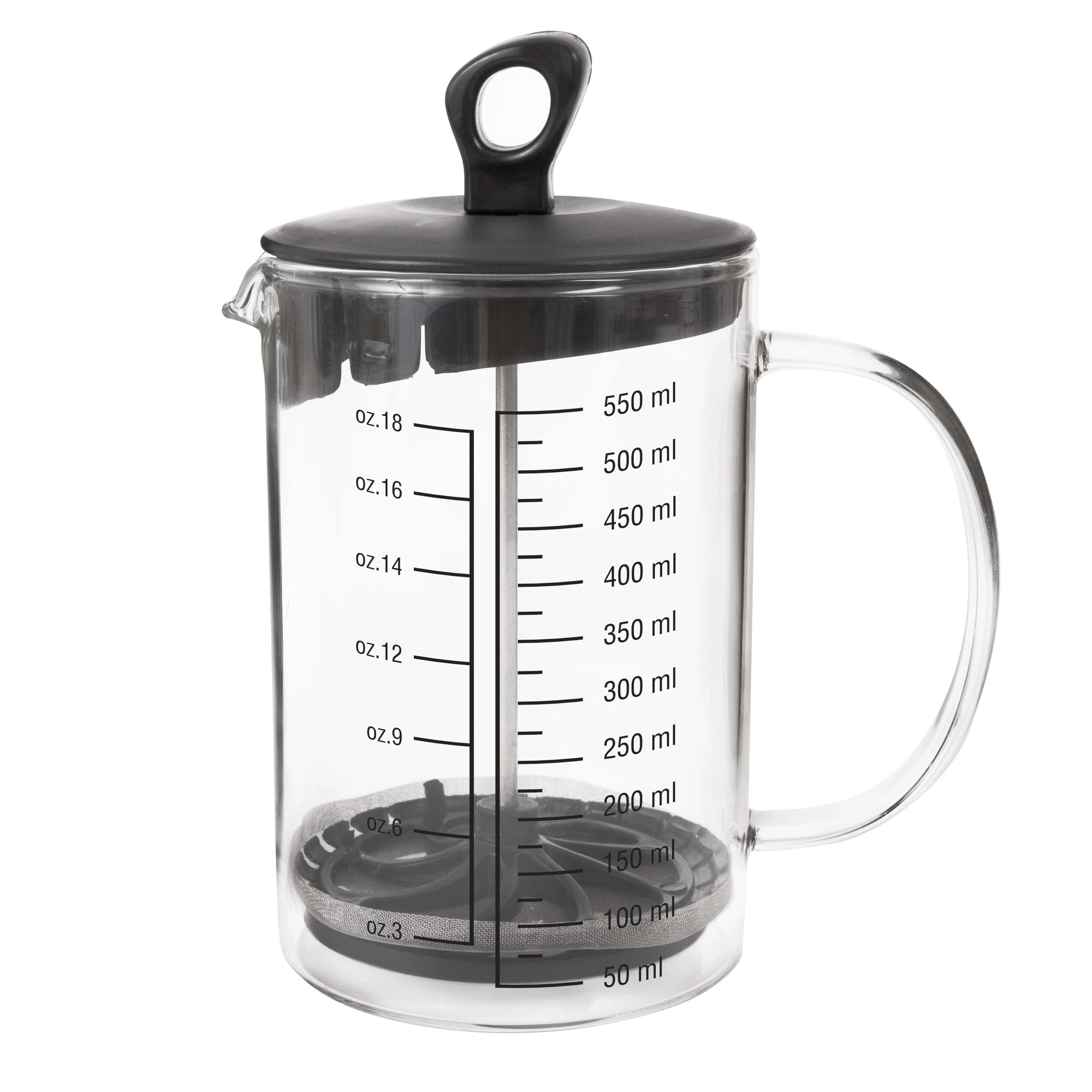 Levně TORO Skleněná konvice s filtračním pístem 660ml