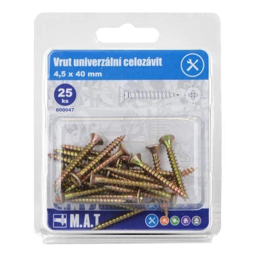 Levně vrut un.celozávit 4,5x 40mm ZZ (25ks)