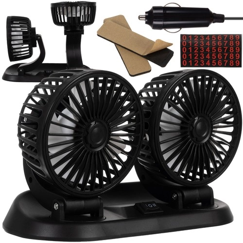 Levně Xtrobb 23222 dvojitý ventilátor do auta černá