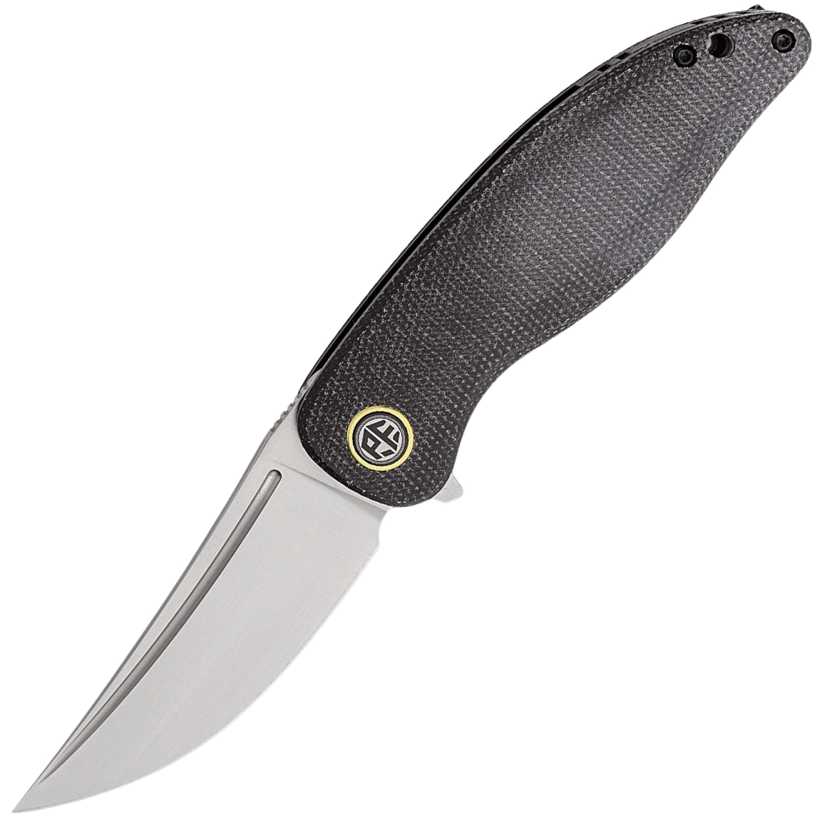 Levně Petrified Fish PFP06 Simum Satin K110 Black Micarta PFP06DMS