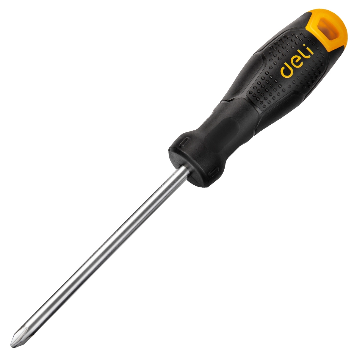 Levně Deli Tools EDL625075 Křížový šroubovák, PH1x75mm (černý)