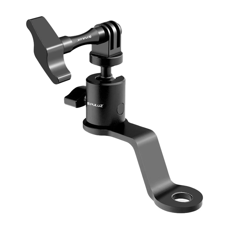 Hliníkový držák kamery na zrcátko motocyklu Puluz (černý)