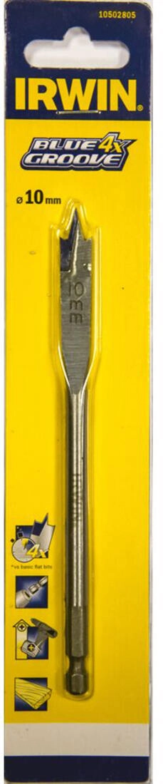 Levně Plochý vrták do dřeva 10 mm IRWIN Blue Groove