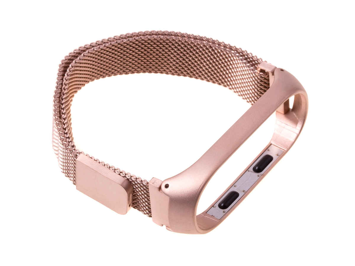 Levně Kovový magnetický řemínek pro xiaomi mi band 3/4 – růžově zlatý