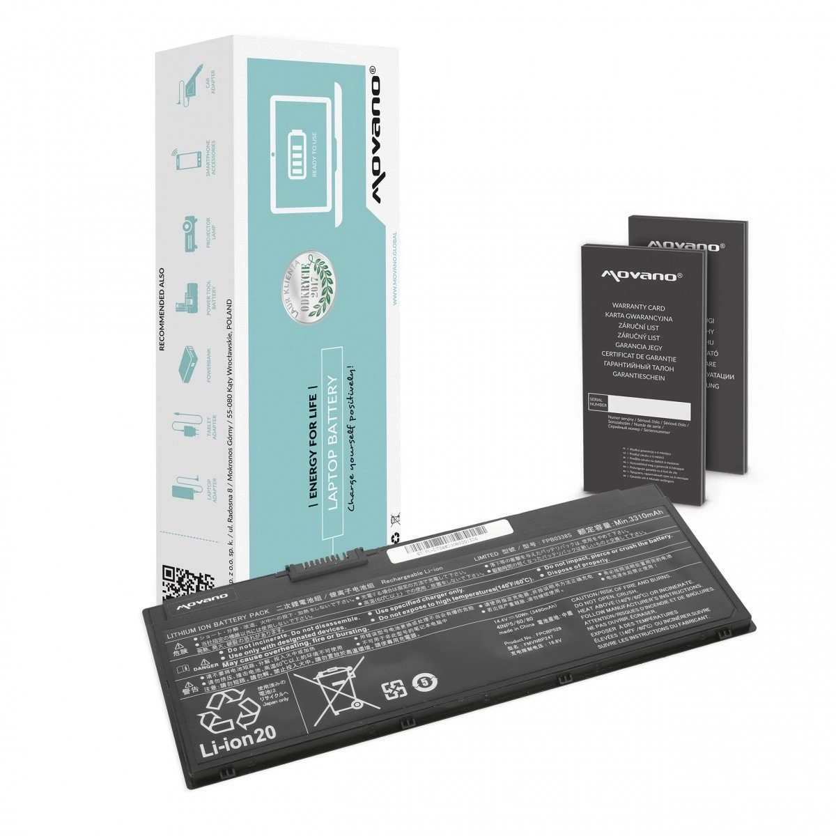 Levně Baterie Movano FPB0338S pro Fujitsu LifeBook U758 3490 mAh (50 Wh)