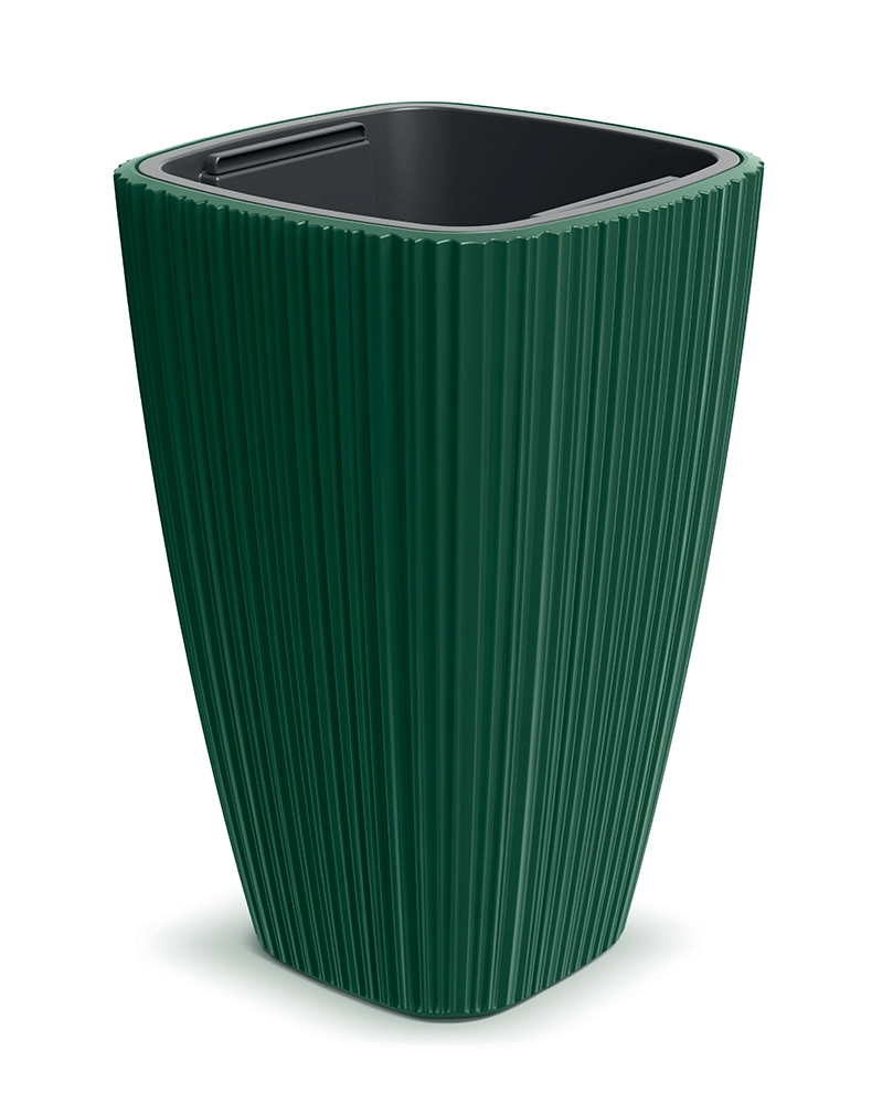 Levně Prosperplast Plastový květináč OROS tmavě zelený, 39 cm