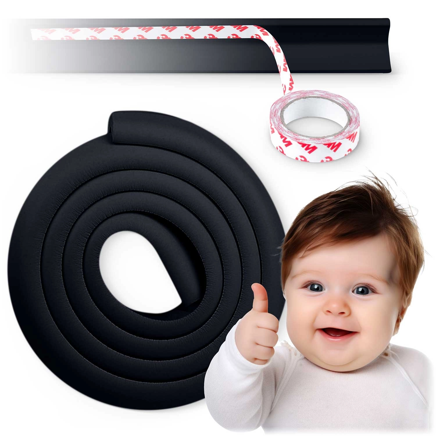 Levně Ricokids bezpečnostní pěnová páska 798701 černá 2 m