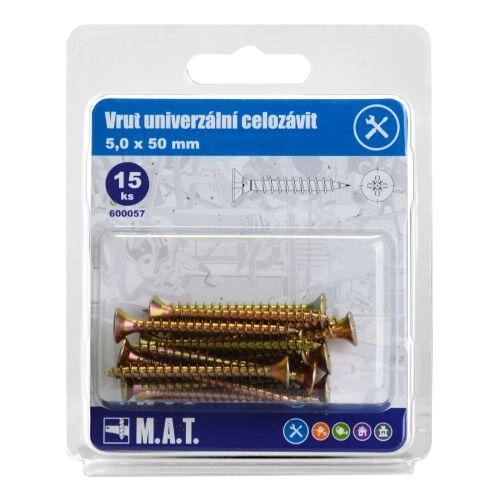 Levně vrut un.celozávit 5,0x 50mm ZZ (15ks)