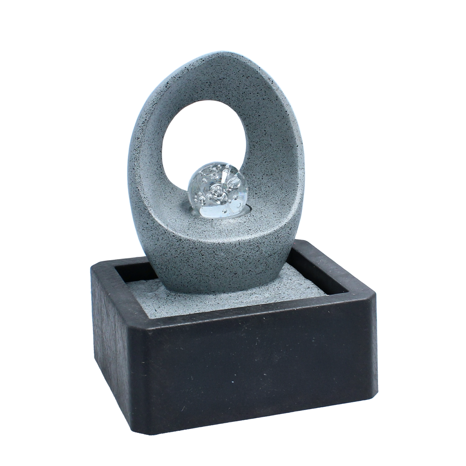 Levně Zahradní fontána Kapka vody s LED, 21 × 18,3 × 27 cm
