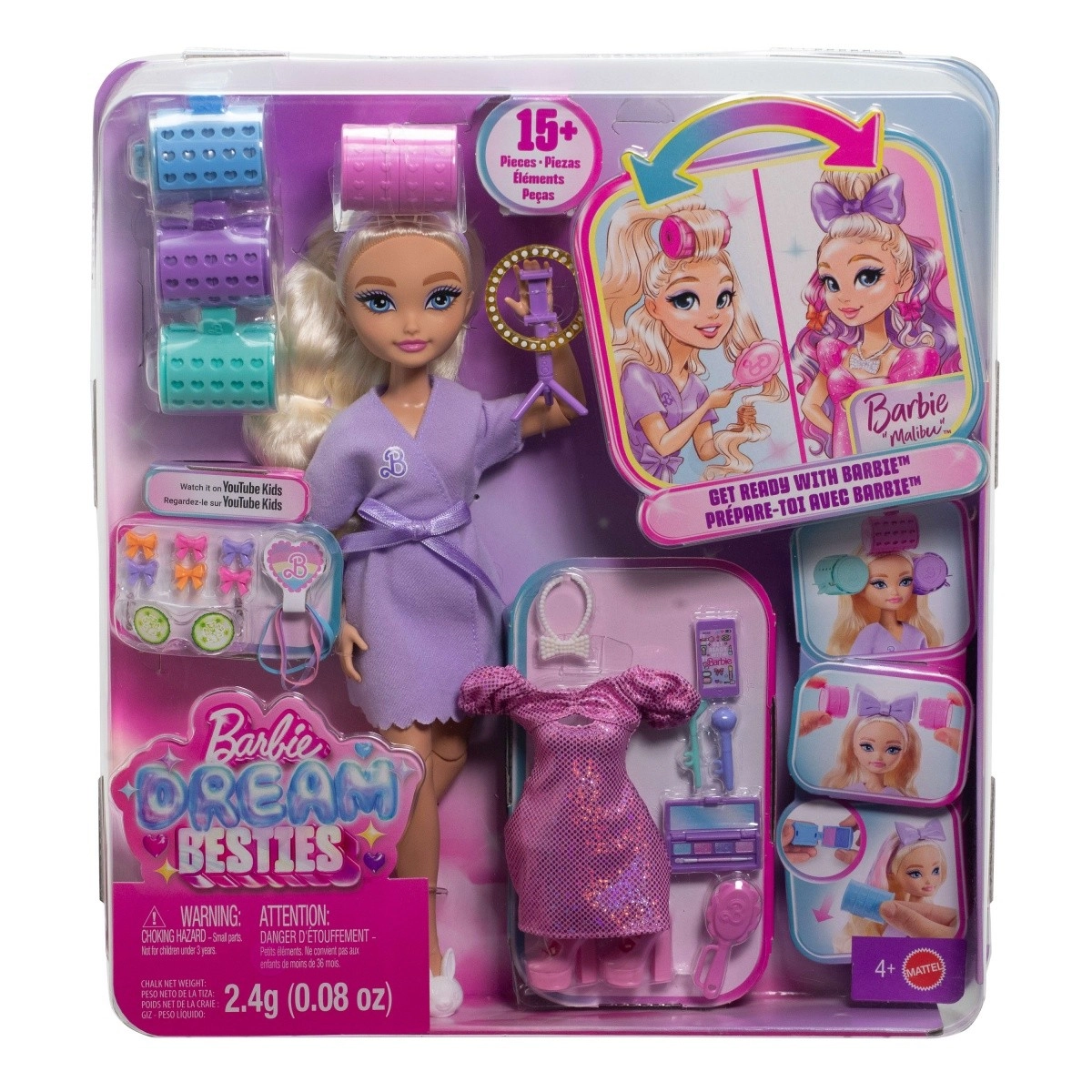Levně Barbie Dream Besties Malibu – módní panenka s doplňky na večírek