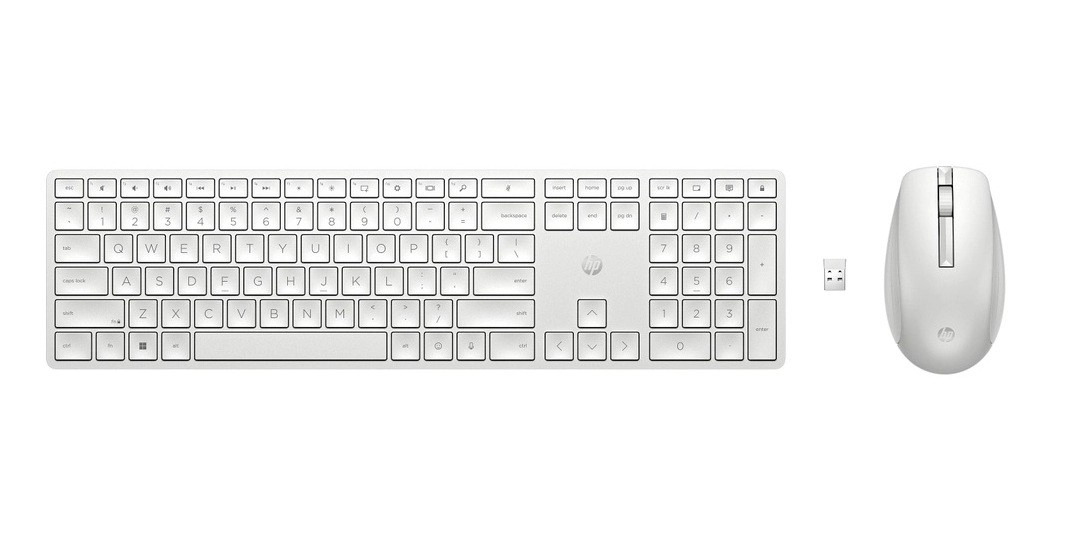 Bezdrátová klávesnice a myš hp 650 bílá