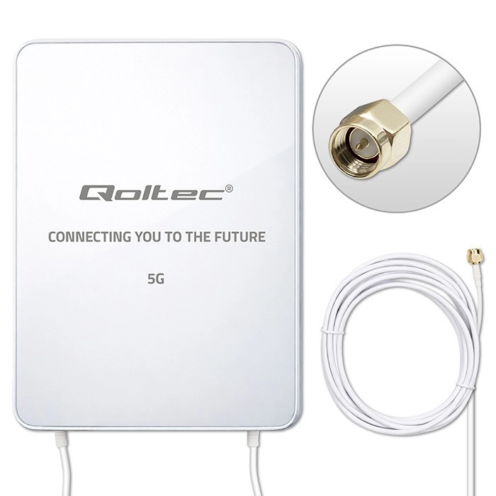 Levně Směrová venkovní 5G LTE anténa 16 dBi se konektorem SMA (3300–3800 MHz), 3 m kabel, IP67
