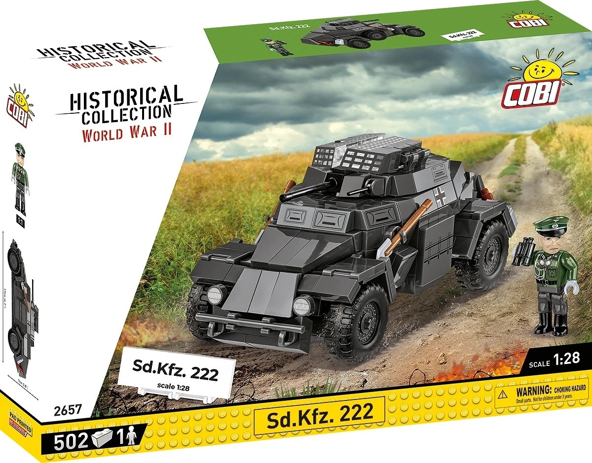 Levně COBI 2657 World War II Německé obrněné vozidlo Sd.Kfz. 222 1:28