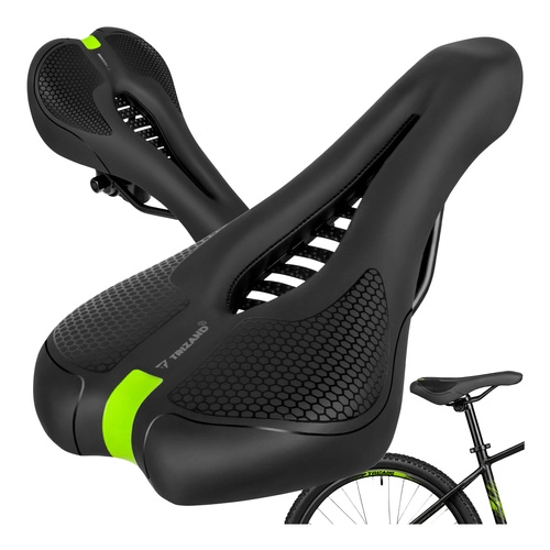 Levně Cyklistické sedlo Trizand 28 × 14 cm, pohodlné odpružené černé