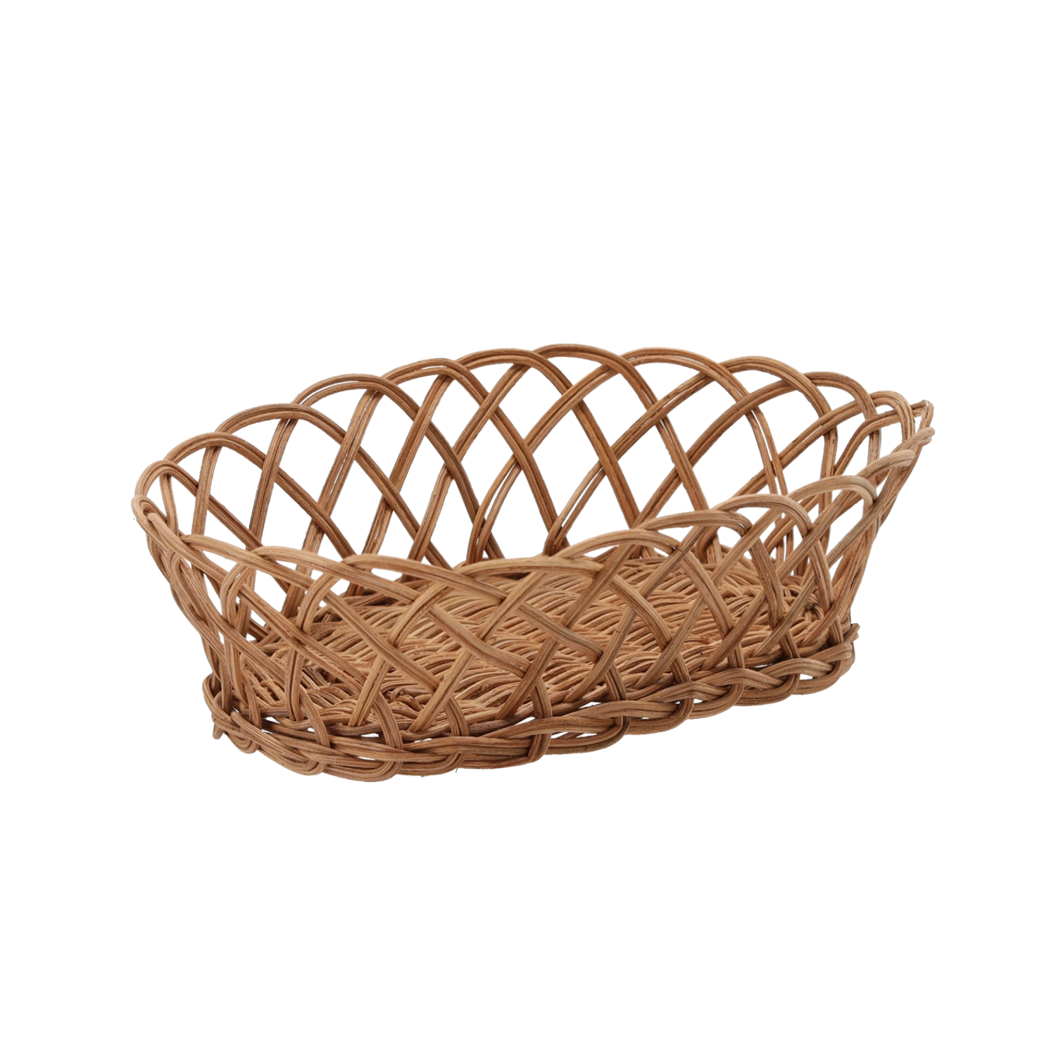 Levně Oválný ratanový košík 23 × 17 × 6 cm – přírodní barva