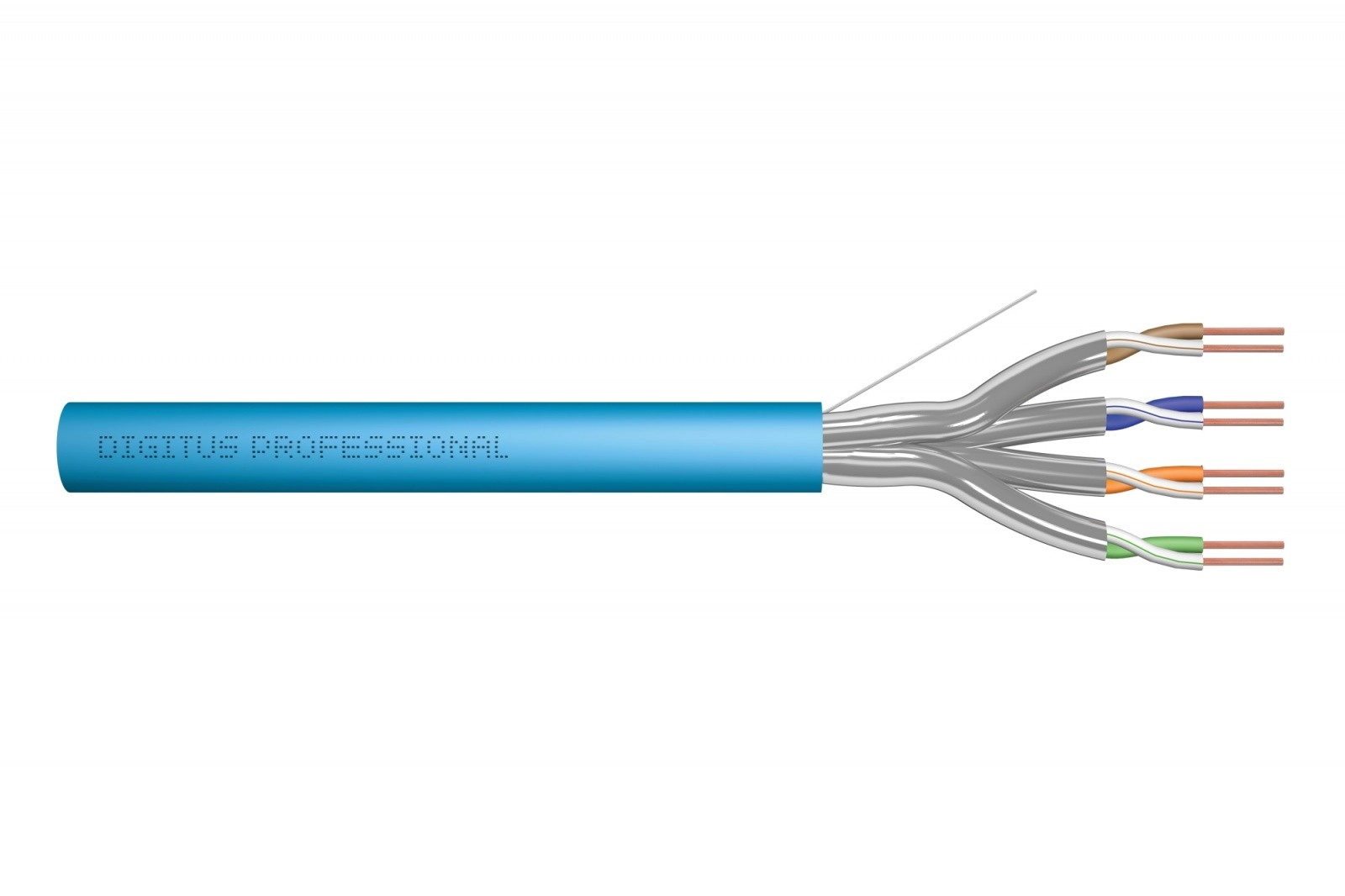 Levně Instalační datový kabel kat. 6A U/FTP, LSOH, AWG 23/1, 50 m, světle modrý