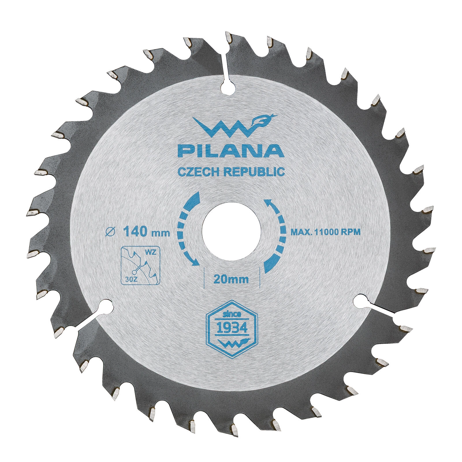 Levně Pilový kotouč PILANA 140 mm, 30 zubů, SK WZ, otvor 20 mm