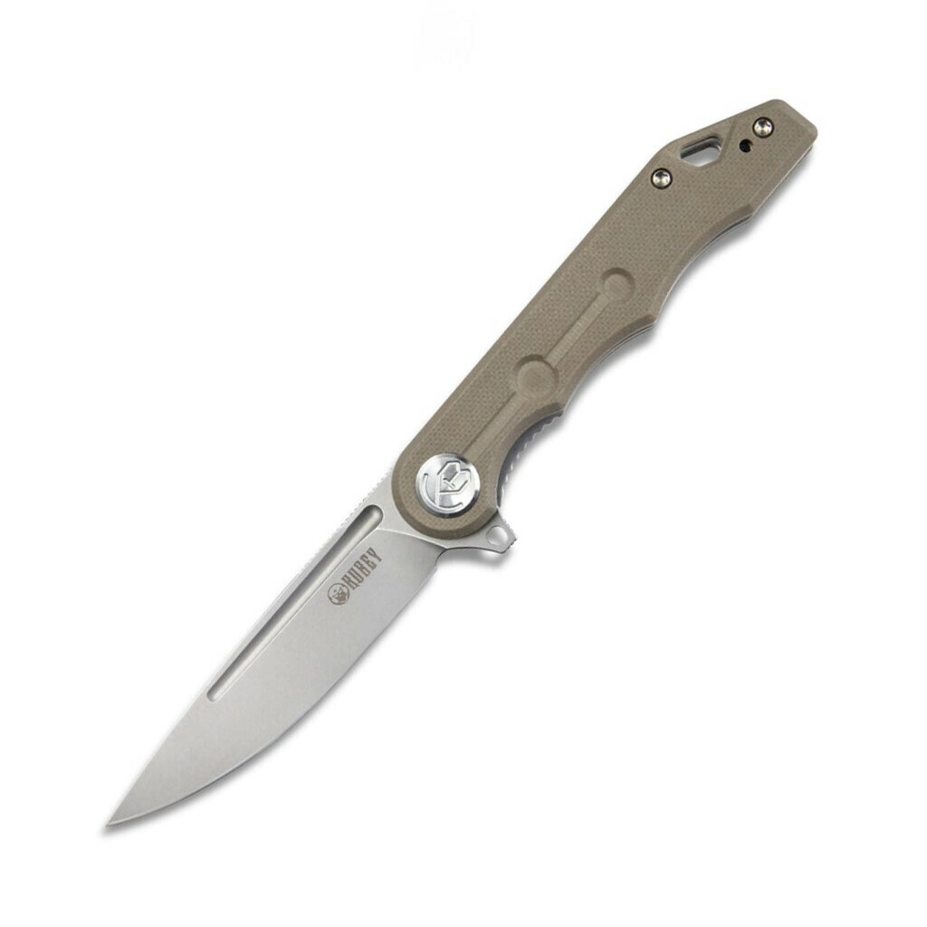 Levně Kubey Mizo Liner Lock Flipper Tan G10 Rukojeť KU312H