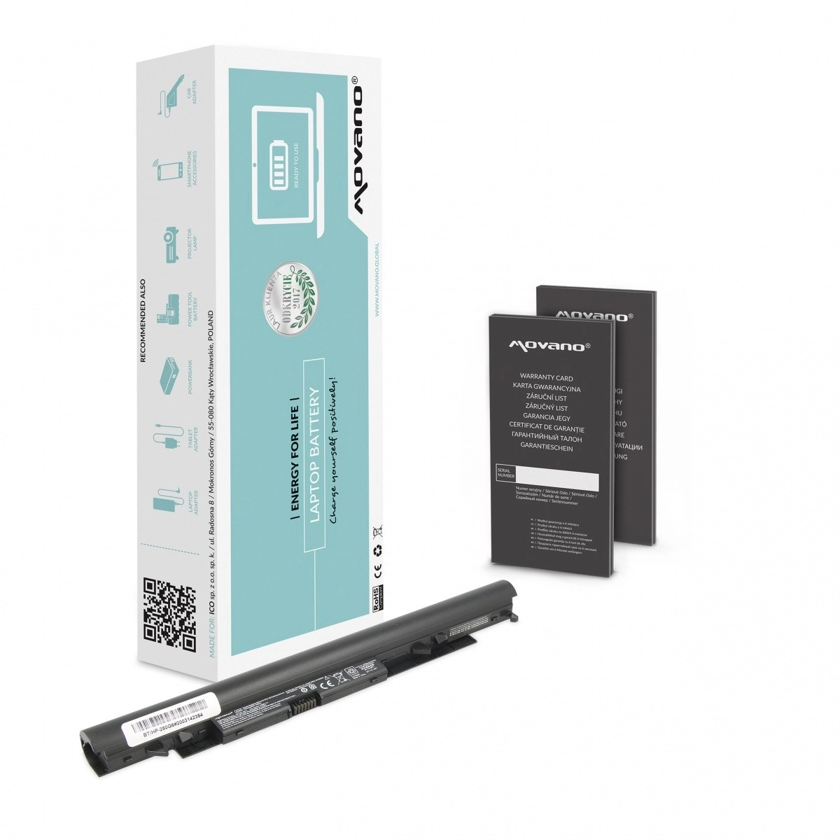 Levně Baterie Movano JC03/JC04 pro HP 240/245/250/255/258 G6 2200 mAh (33 Wh)