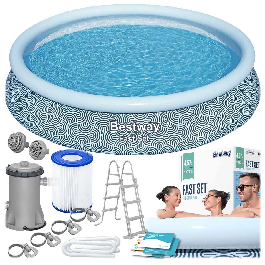 Levně Bestway Fast Set Rattan 4,57 x 1,07 m 57372