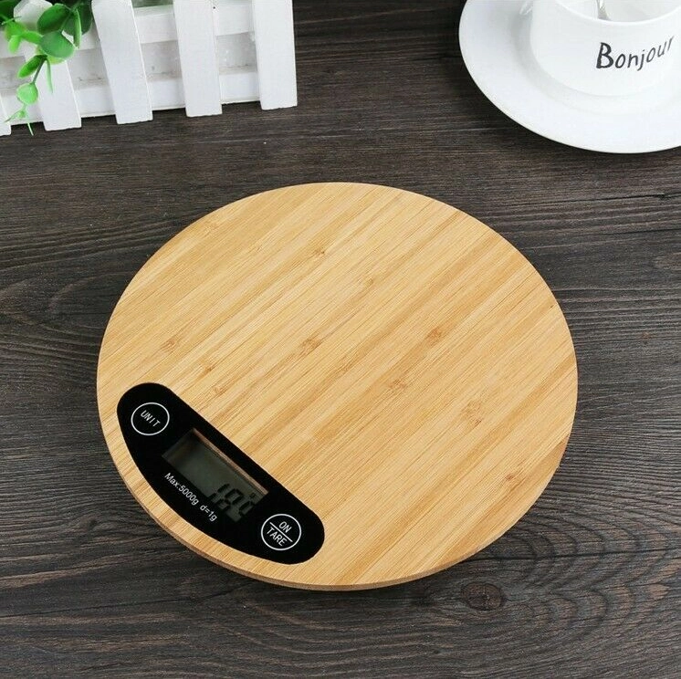 Levně Elektronická kuchyňská váha z bambusu 5 kg