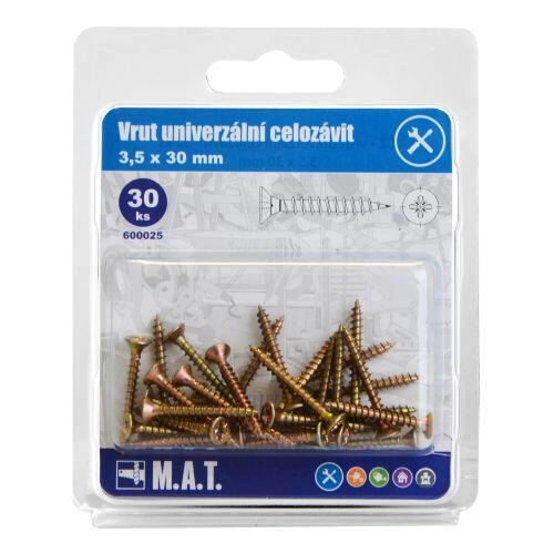 Levně vrut un.celozávit 3,5x 30mm ZZ (30ks)