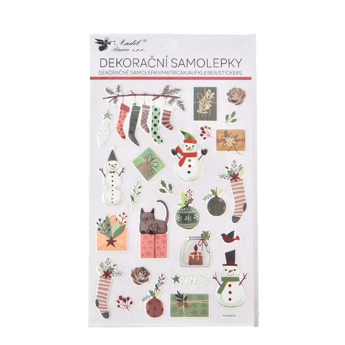 Levně ANDĚL Samolepky větvičky s ražbou 14,5 x 25 cm
