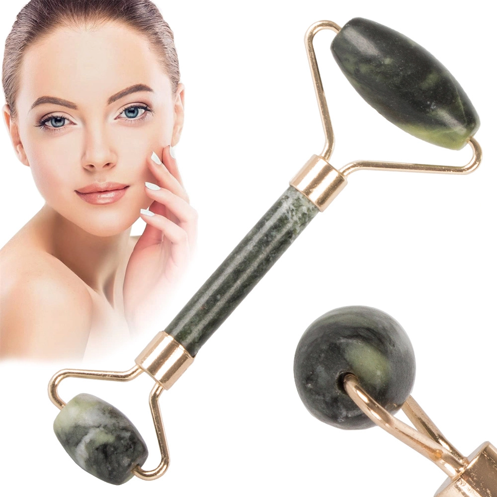 Levně Verk 24366 Masážní váleček na obličej Jade Roller zelená