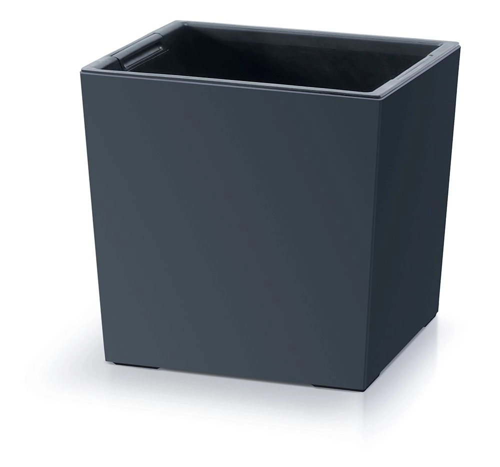 Levně Prosperplast Květináč URBI SQUARE LOW 24 cm antracit