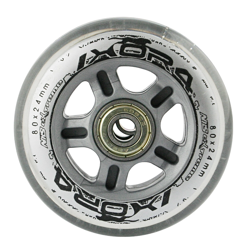 Levně Nils Extreme PU 80 mm 82A s ložisky Abec 7 4 ks