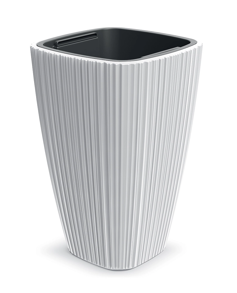 Levně Prosperplast Plastový květináč OROS bílý 29 cm