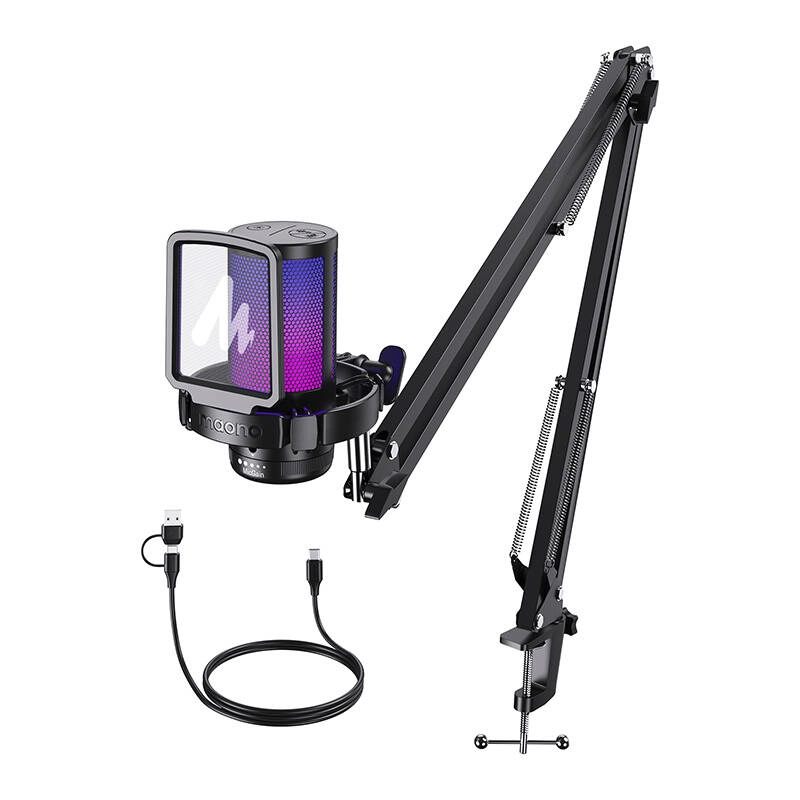 Levně Herní USB mikrofon Maono DGM20S s ramenem a RGB podsvícením