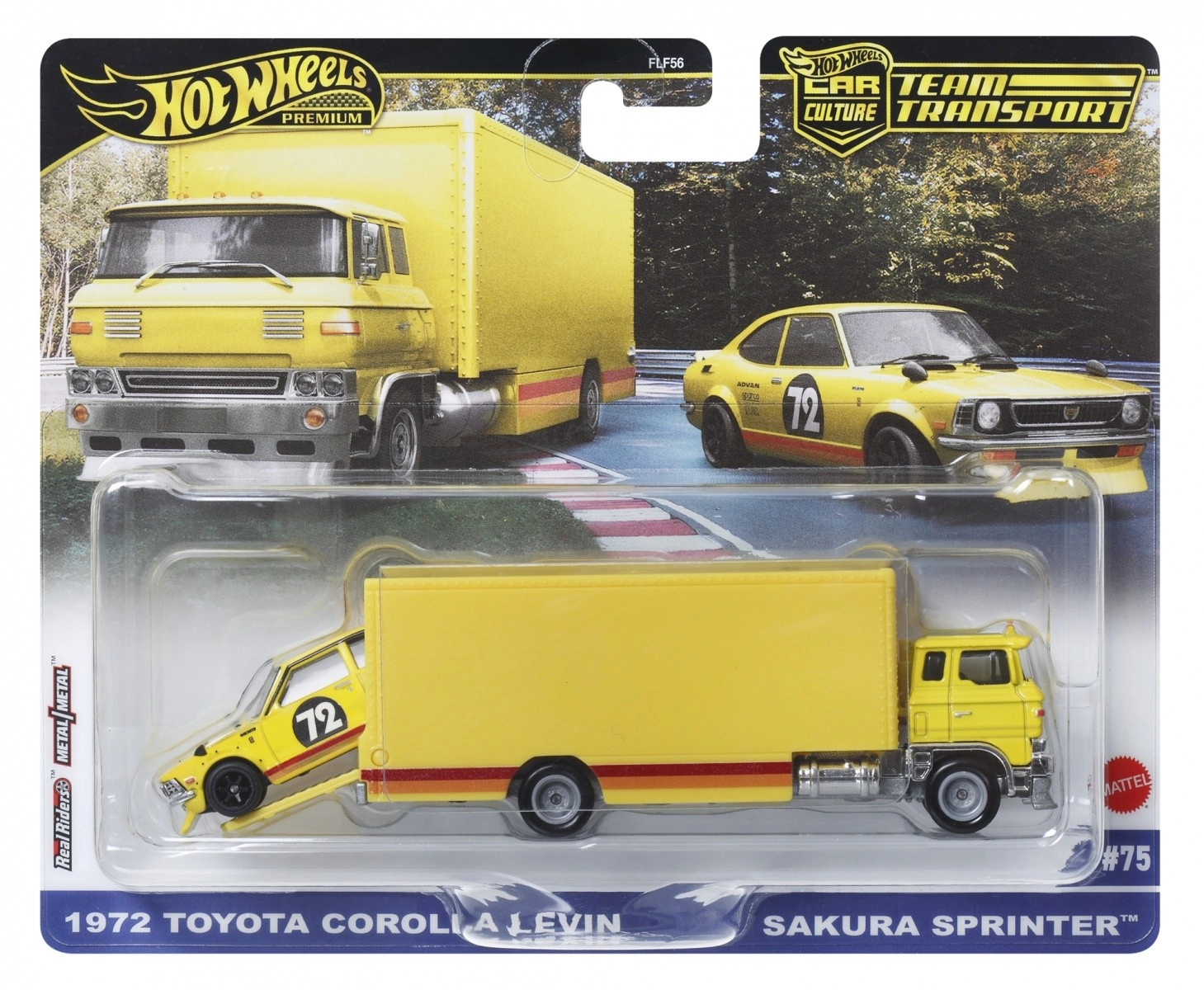 Levně Hot Wheels Premium Team Transport 1972 Toyota Corolla Levin Sakura Sprinter