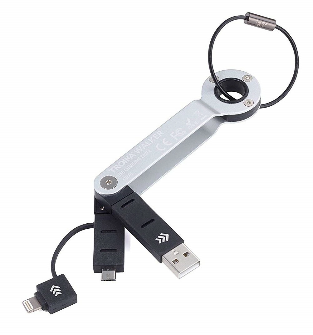 Levně Troika přívěsek na klíče CBL01 SI WALKER SILVER USB stříbrná