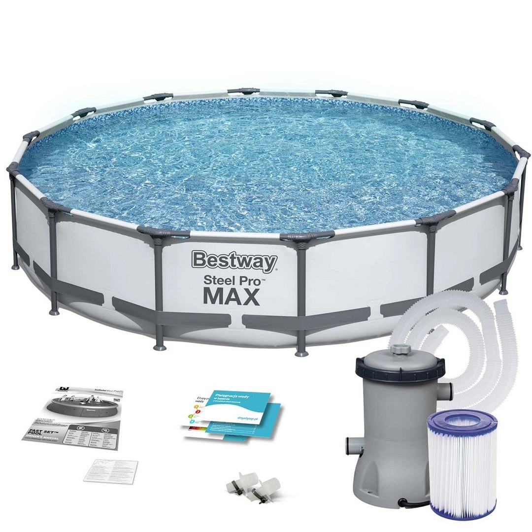 Zahradní bazén BESTWAY Steel Pro MAX 427 × 84 cm se sadou 10 v 1